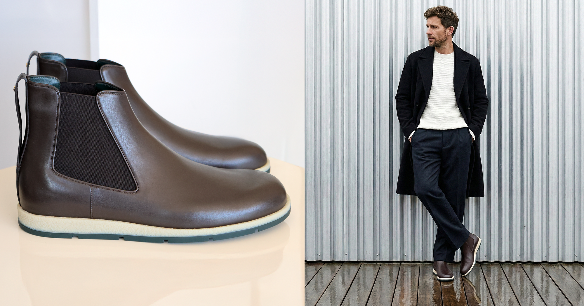 JB Ander brown Chelsea boots.