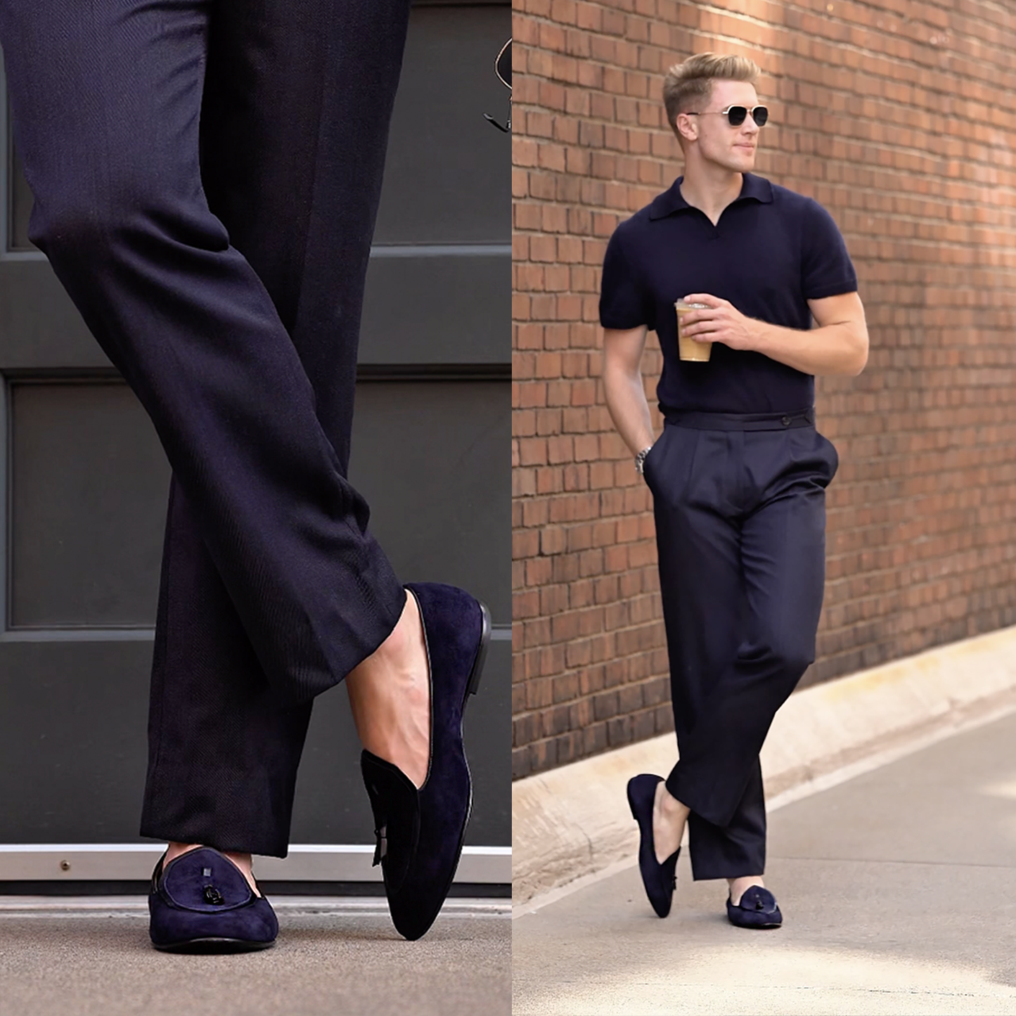 Mocasín de despedida (gamuza negra)