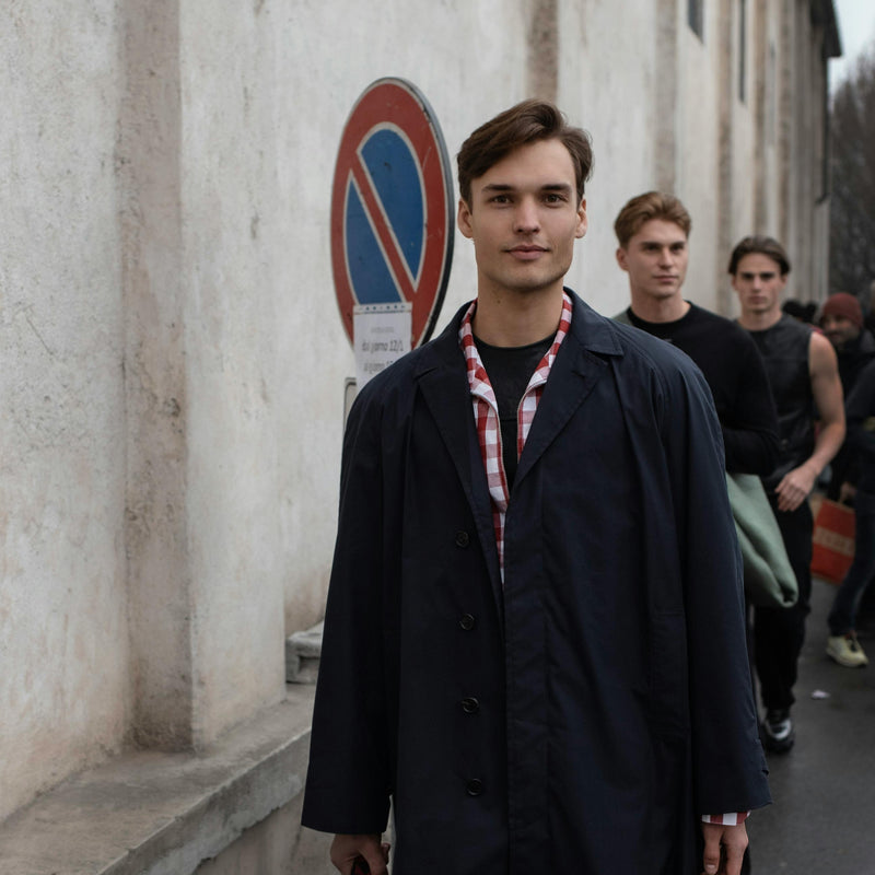 Men in Milan, Italy showing of street fashion