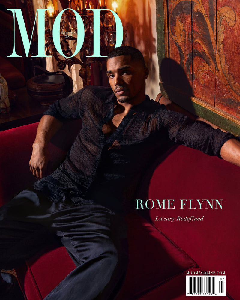 JB Ander black suede tassel loafers as worn by Rome Flynn in MOD Magazine